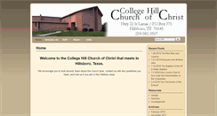 Desktop Screenshot of collegehillchurchofchrist.org