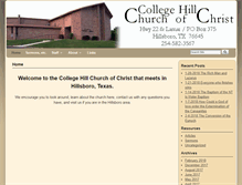 Tablet Screenshot of collegehillchurchofchrist.org